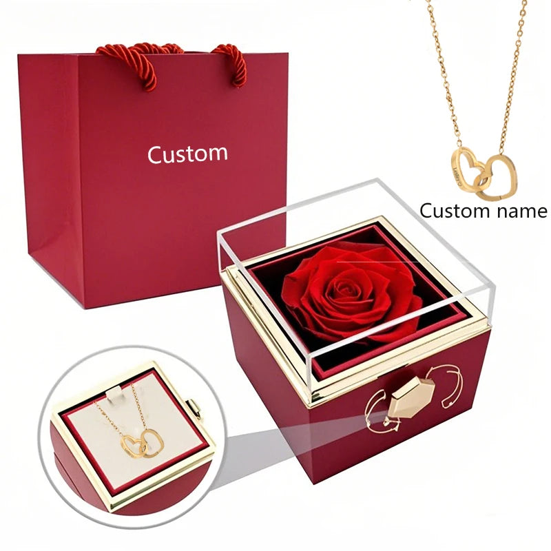 Eternal Rose Box Engraved Name 